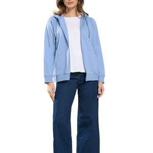 Veste à capuche zippée pour femme, sweat-shirt décontracté léger à manches longues, logo personnalisé, fabricant en gros, vente en gros - Product Image 4