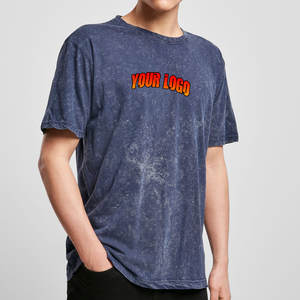 T-shirt Streetwear Homme Personnalisé DTG avec Logo, 100% Coton, Épaules Tombantes, Coupe Oversize, Effet Délavé Vintage, Longueur Longue, Vierge - Product Image 3