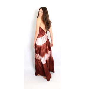 Femmes Vêtements de Plage Rayonne Tie Dye Spaghetti Robe Maxi - Product Image 2