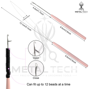 Aiguille à boucle professionnelle en acier inoxydable antidérapante et réutilisable pour extensions capillaires à micro-anneaux – Vente en gros - Product Image 4