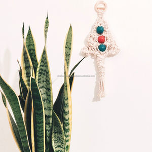 Designer <b>Christmas</b> Tree Decoration White Color Beautiful Macrame Tree Hangings Ornaments Decor From Indian Supplier - Product Image 4