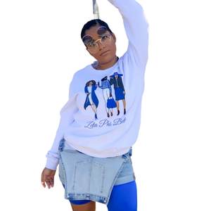 Sweat-shirt Zeta Phi Beta MFV Sister Sister pour femme, avec lettres grecques brodées, graphique décontracté, polaire de qualité supérieure - Product Image 2