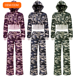 Conjunto de Sudadera con Capucha y Pantalones Deportivos de Pierna Recta, Ligeros, 100% Algodón, Estampado Completo, para Mujer, Traje Deportivo de Invierno - Product Image 3