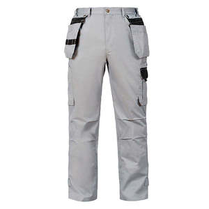 Pantalons de travail robustes pour hommes avec genoux renforcés et poches utilitaires pour la construction et l'industrie - Product Image 1