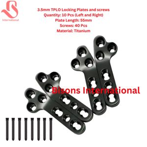 Placa de Bloqueo TPLO de Titanio de 3.5mm y Tornillos de Bisons International, Implante Ortopédico Veterinario para Perros y Gatos - Product Image 2