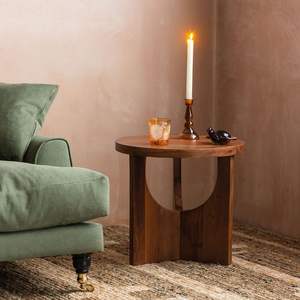 Table d'appoint en bois massif de qualité supérieure, idéale pour les maisons haut de gamme, les appartements de luxe et les villas - Product Image 2
