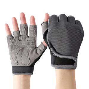 High Quality Leather Anti Slip Gym Gloves Custom Logo Weight Lifting Bodybuilding Cross Training Fitness Sports - Product Image 1