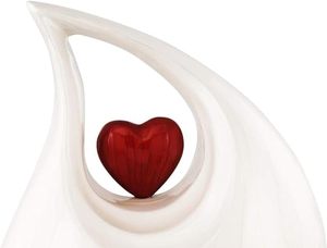 Classic Aluminum Tear Drop Memorial Cremation <b>Keepsake</b> Urn <b>Ash</b> Holder Crafted With Elegant Artistic Appearance - Product Image 5
