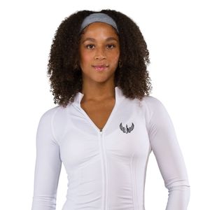 Shaped <b>Jackets</b> Women's White Full Zip Performance <b>Jacket</b> Long Sleeve Breathable Stretch Gym <b>Workout</b> Running Fitness <b>Jacket</b> - Product Image 2