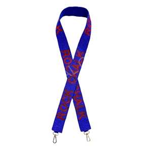 Rock <b>Chalk</b> Handmade Professional Eco-Friendly Beaded Strap for Game Day Luxury Customized Purse Crossbody Shoulder Bag - Product Image 1