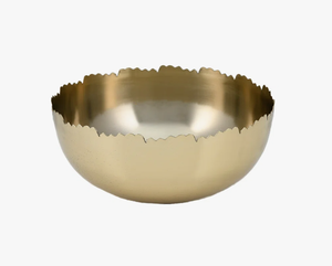 Premium Quality Handmade Aluminium Metal Bowl Feather Edges Sustainable Classic Modern <b>Tabletop</b> Food Serving Travel Wedding Bowl - Product Image 2
