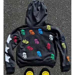 2026 <b>Top</b> Quality Thermal Hoodie Manufacturer Custom Screen Blank Printing <b>Men</b> Oversized Acid Wash Ripped <b>Cropped</b> Hoodies - Product Image 3