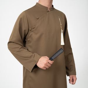 TST-19249.1 Moderno Traje Tradicional Vietnamita AO DAI de Cinco Paneles para Hombre, Ecológico, de Secado Rápido, Transpirable, Largo, de Seda/Algodón - Product Image 5