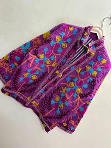 <b>Velvet</b> Suzani <b>Jacket</b> <b>Women</b> Floral Embroidered Winter Coat Ethnic Vintage Outerwear Artisanal Reversible Rajasthan - Product Image 2