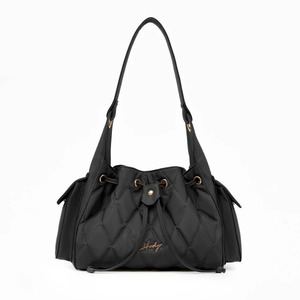 Sac seau matelassé Hody Fashion pour femme en cuir PU, fermeture éclair, 9 pouces, longueur de la sangle 44 cm, sac à main décontracté pour usage quotidien - Product Image 1