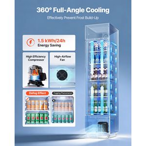 Réfrigérateur commercial vertical vitré pour boissons 7,5 pi³ avec vitrine - Product Image 3