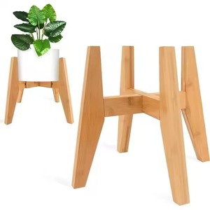 Soporte de madera minimalista moderno para plantas verdes de interior, soporte para macetas acanalado blanco, decoración de escritorio, soporte de madera para plantas - Product Image 4