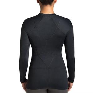 Haut de sport tricoté pour femme, hiver, haute élasticité, compression yoga, respirant, t-shirt d'entraînement, personnalisation du logo sur le devant - Product Image 2