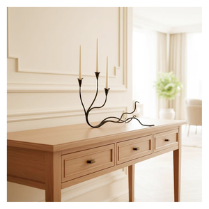 Handcrafted Iron Candle Holder Decorative Iron Candle Stand Vintage Candle Display for Wedding Event and Restaurant Decor - Product Image 3