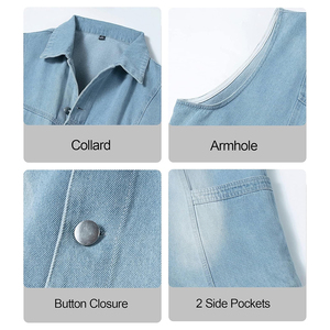 2026 Casual Winter Jeans <b>Vest</b>-breathable Quick Dry Denim <b>Vest</b> For Youth Trendy Stylish Factory Supply Denim <b>Vest</b> - Product Image 5