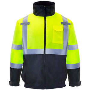 Veste de sécurité haute visibilité avec capuche, imperméable, réfléchissante, vêtements de sécurité d'hiver, haute visibilité, respirante, fermeture éclair, vêtements de travail - Product Image 5