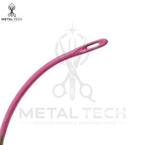 Hot Sale Pink <b>Dipped</b> Stainless Steel C-Curve Needles, High Grade Hair Extension Sewing Needles for Professional Weaving Set - Product Image 6