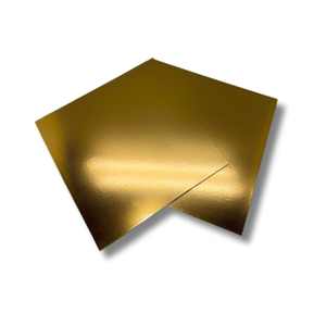 Bandejas cuadradas de papel dorado para postres, base para tartas, bandeja de papel ecológica desechable para mousse, hecha de bagazo - Product Image 1