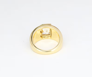 แหวนทองคำ 10K/14K ดีไซน์ทันสมัย ประดับเพชรแล็บ ตัวอักษร B  แหวนของขวัญสำหรับเธอ เหมาะสำหรับงานแต่งงาน - วันครบรอบ - วันเกิด - Product Image 3