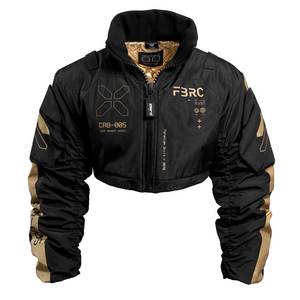206 Spring New Men's Stand Collar Bomber <b>Jacket</b> Hooded Outdoor Thin Linen/<b>Corduroy</b> Discharge Printed Streetwear Casual Foreign - Product Image 3