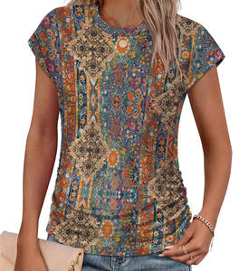 T-shirt en coton pour femmes, décontracté, doux, respirant, à manches courtes, uni, été, personnalisable avec logo, tendance - Product Image 1