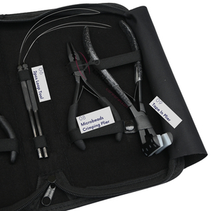 Hair Extension tools Application Kit with Tape In Plier Micro Bead Remover Crimping Tool Pulling <b>Hook</b> Loop Tool Parting Finger - Product Image 4