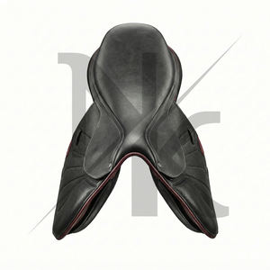 Silla de montar inglesa multiusos de cuero de vaca con estructura de madera para doma y salto, productos de carreras de caballos ingleses de la India - Product Image 2