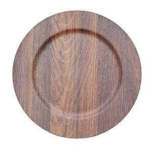 Plato Decorativo Redondo de Madera con Grabado de Hojas, Diseño Tradicional Chino Hecho a Mano, Platos de Madera para Servir Comida - Product Image 5