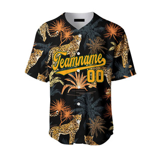 เสื้อเบสบอลสีดำทองเขียวแบบมืออาชีพ ผ้าโพลีเอสเตอร์/คอตตอน ชุดกีฬา แห้งเร็ว ระบายอากาศดี คอวี พิมพ์ลายด้วยเทคนิคพิเศษ - Product Image 4