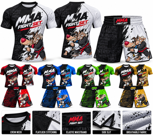 Conjuntos de Shorts de Boxeo Personalizados con Logotipo para Hombre, Tela para Shorts de MMA, Grappling, Jiu-Jitsu, Judo - Product Image 1