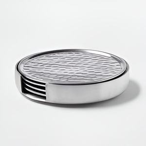 Juego de Posavasos Metálicos Modernos de Tendencia Industrial para Cerveza, Café, Bar, Té, Cuadrados, Hexagonales, Personalizados, con Acabado Dorado, 2026 - Product Image 3
