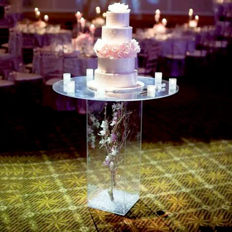 מודרני ברור לקשט מותאם אישית אקריליק חתונה שולחן אקריליק כלה שולחן/אקריליק מתוקה שולחן