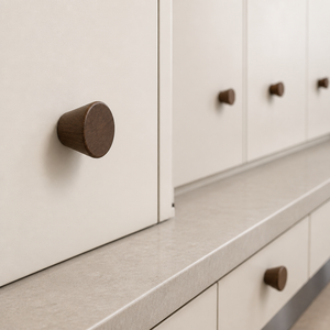 Wood Cone Knob Round Cabinet Handle Minimalist Design Solid Wood Finish for Kitchen Cabinet Solid Wood Knob - Product Image 3