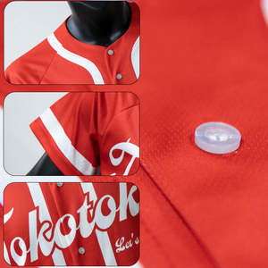 Maillot de baseball personnalisé en gros, vêtements de sport à boutons, nom et logo d'équipe personnalisés, maillot de baseball unisexe surdimensionné brodé sur mesure - Product Image 3