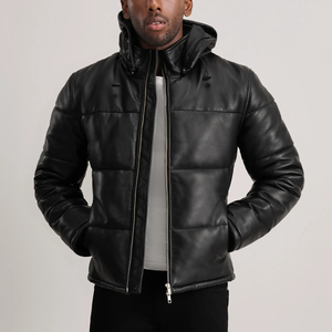 Veste à capuche pour homme, vente en gros, logo personnalisé, fermeture éclair, manteau d'hiver décontracté, vêtements de mode pour l'extérieur, fabricant OEM ODM, marque privée - Product Image 5