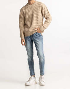 Cardigan en laine unisexe personnalisable de qualité supérieure, pull tricoté pour homme, pull à manches longues, tricot d'hiver - Product Image 4