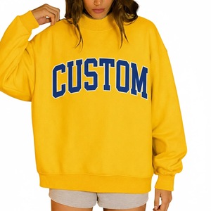 2026 Mock Neck Long Sleeve Fleece Breathable Sweatshirt Soft Cotton Blend Autumn Casual Winter Front Custom Logo Women - Product Image 3