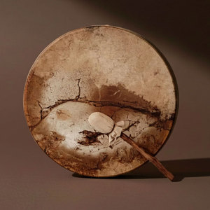 Professional Bodhran <b>Drum</b> Natural Goat Skin Frame <b>Drum</b> Lightweight Handheld Percussion Instrument with Mallet for Beginners - Product Image 1