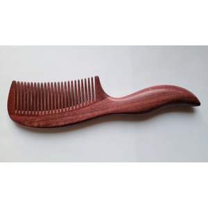 Peine de Madera de Neem Ecológico de Dientes Anchos, Herramienta Natural para Masaje del Cuero Cabelludo para Cabello Rizado, Artesanía de Bambú y Madera Anti-Frizz - Product Image 6