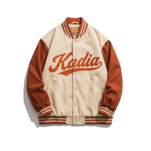 Men's Embroidered Reversible Bomber <b>Jacket</b> Eco-Friendly Windproof Breathable Nylon/Polyester Stand Collar Varsity <b>Jacket</b> - Product Image 4