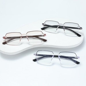 แว่นตาคอมพิวเตอร์ไร้กรอบ RTS Square Rimless สำหรับทุกเพศ พร้อมเลนส์กรองแสงสีฟ้าจากคอมพิวเตอร์ น้ำหนักเบา มีเลนส์หลายสี - Product Image 4