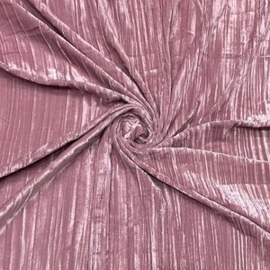 Crushed Velvet Fabric Mechanically Pressed Lustrous Crinkled Texture Multidimensional Shimmer Resilient Luxury Textile - Product Image 1