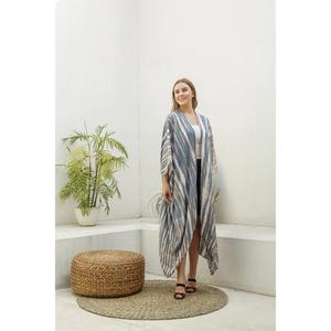Womens Tie Dye Kaftan <b>Cardigan</b> Loose Flowing Maxi Kimono Beach Cover Up - Product Image 1