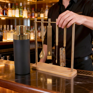 Ensemble d'accessoires de bar à alcool de style occidental, en laiton plaqué, matériau de qualité supérieure, ensemble de matériel de bar pour la préparation de cocktails, bonne qualité et meilleurs prix - Product Image 4