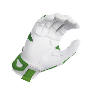 Gant d'entraînement de baseball le plus vendu, blanc et vert, design ajusté pour les doigts et sangles réglables, gants de softball - Product Image 5